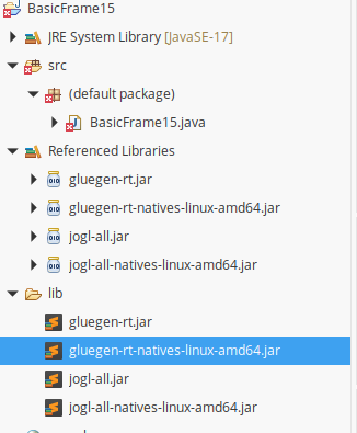 The four .jar expanded